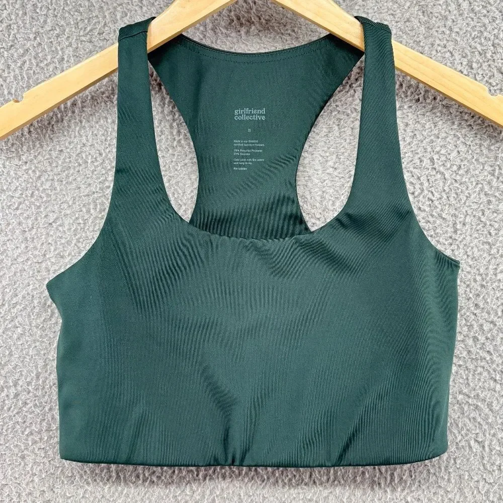 Girlfriend Collective Sports Bra Dark Green Size Small